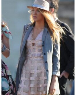 Gossip Girl Blake Lively Gray Mid Length Coat