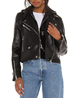 Evil S02 Christine Lahti Leather Hooded Jacket