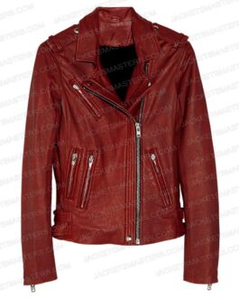 Simchas and Sorrows Genevieve Adams Red Leather Jacket
