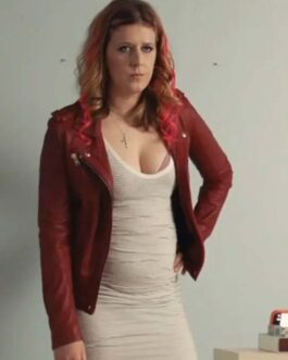 Simchas and Sorrows Genevieve Adams Red Leather Jacket