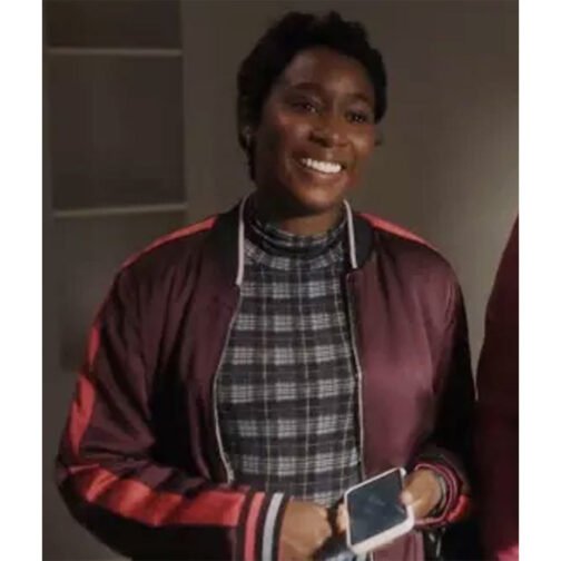 Single Drunk Female Sasha Compère Bomber Jacket - Image 2
