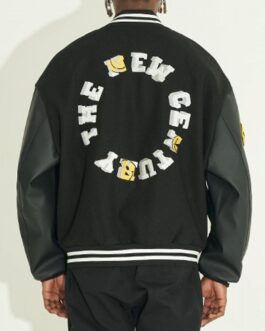Smiley Harsh and Cruel Letterman Black Jacket