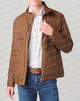 Skylar Astin So Help Me Todd Brown Cotton Jacket