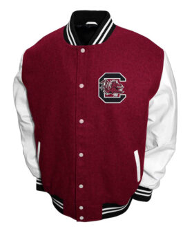 South Carolina Gamecocks Graduate Garnet and White Varsity Jacket