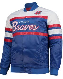 Special Script Atlanta Braves Coaches Blue/White Jacket