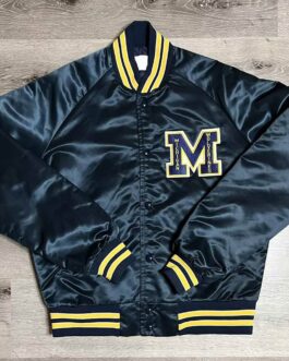 Michigan Wolverines Spellout Black Jacket