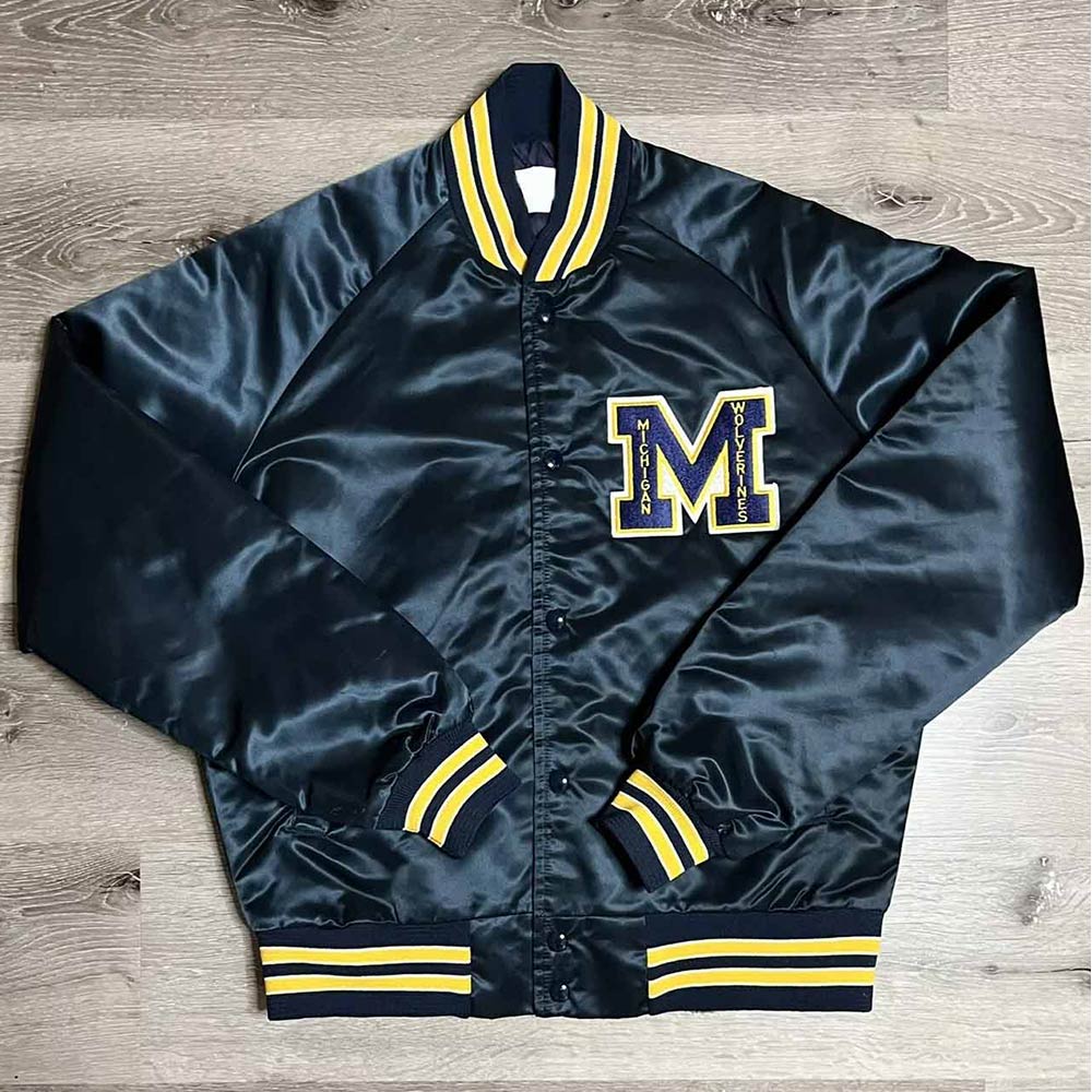 Michigan Wolverines Spellout Black Jacket