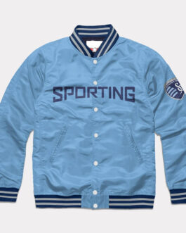 Sporting Kansas City Powder Blue Varsity Satin Jacket