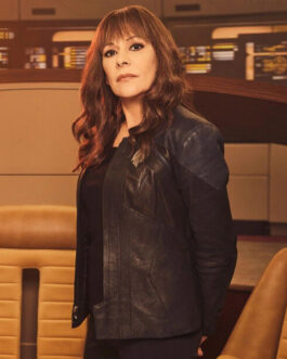 Star Trek Picard Marina Sirtis Leather Jacket