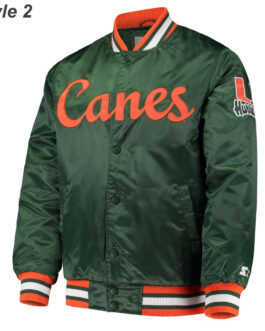 Miami Hurricanes Canes The Rookie Varsity Satin Jacket