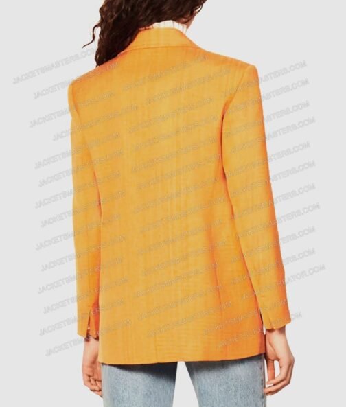 Stranger Things S04 Max Mayfield Wool Blend Orange Blazer - Image 3