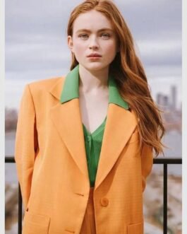 Stranger Things S04 Max Mayfield Wool Blend Orange Blazer