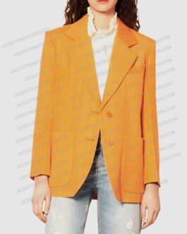 Stranger Things S04 Max Mayfield Wool Blend Orange Blazer