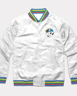 Kansas City Wizards Striped White Bomber Jacket