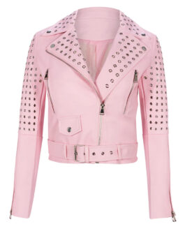 Girls5eva Busy Philipps Pink Leather Jacket