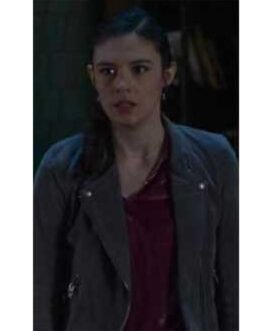 Supergirl S06 Nicole Maines Gray Suede Jacket