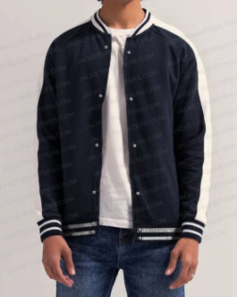 Supernatural Alexander Calvert Striped Varsity Jacket