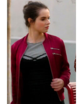 Switched at Birth S05 Vanessa Marano Red Bomber Jacket