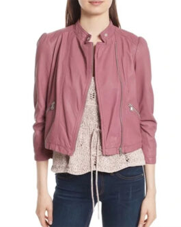 Chicago Fire S09 Kara Killmer Pink Leather Jacket