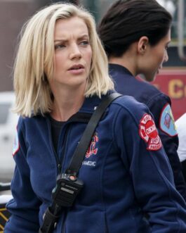 Kara Killmer Chicago Fire Paramedic Blue Wool Jacket