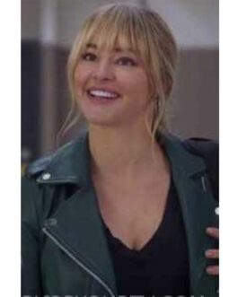 Tacoma FD Hassie Harrison Green Leather Jacket