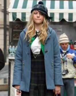 Taylor Momsen Gossip Girl Grey Toggle Hooded Jacket