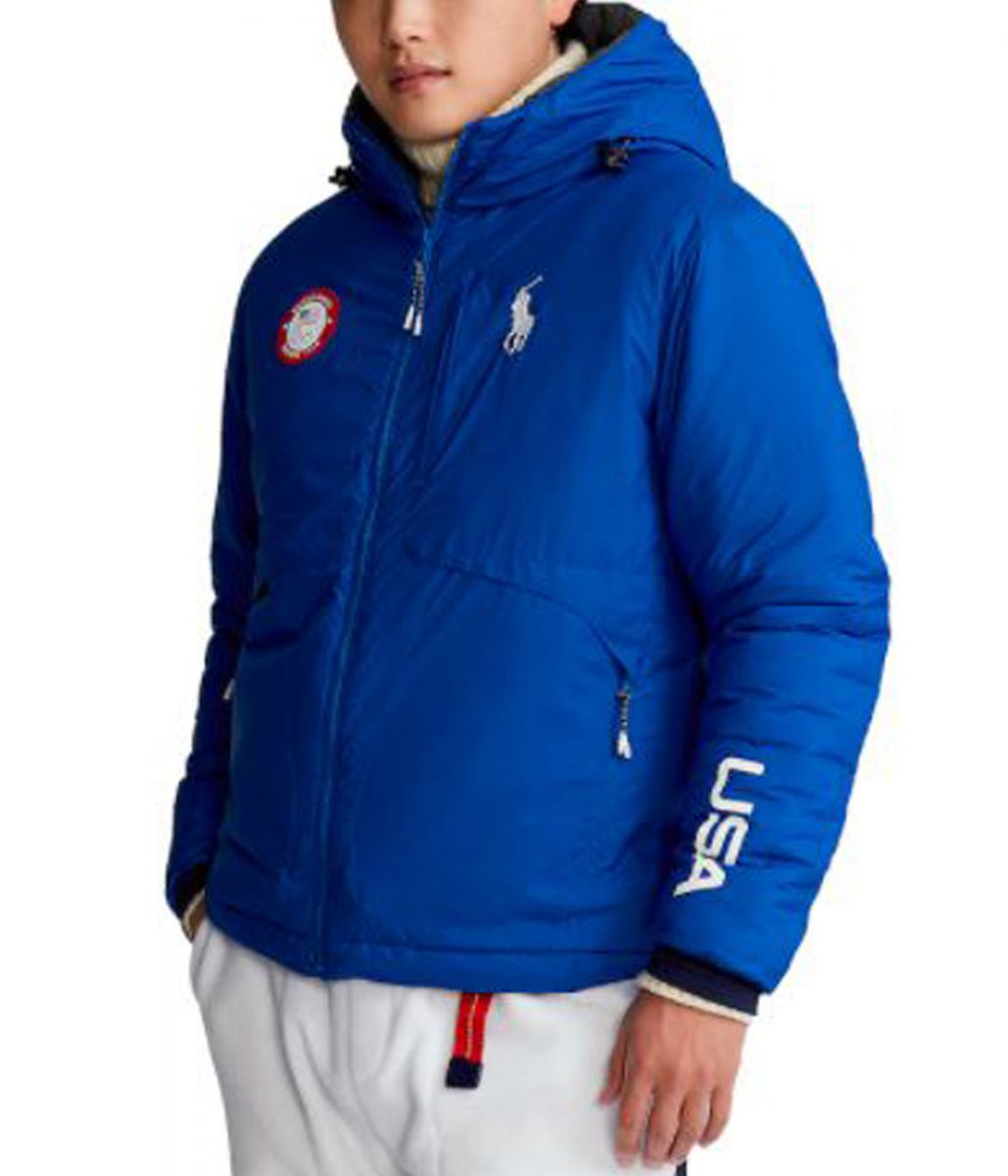 Team Usa Villagewear Royal Blue Hooded Jacket - Image 3