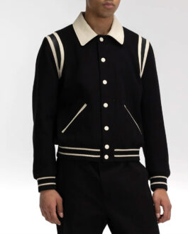 Teddy Blouson Black Varsity Jacket