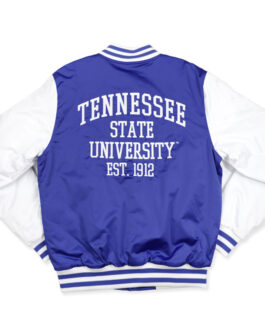 Tennessee State Blue and White Baseball Jacket