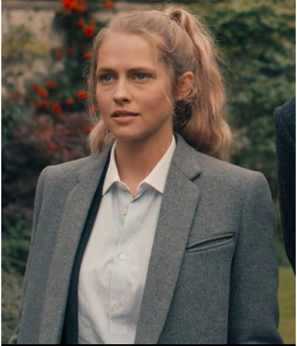 Teresa Palmer A Discovery of Witches Wool Gray Coat - Image 6