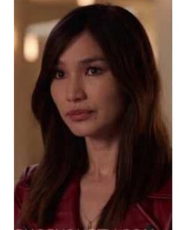 The Afterparty Gemma Chan Red Leather Jacket