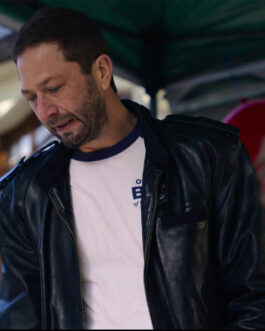 The Bear Ebon Moss-Bachrach Bomber Leather Jacket