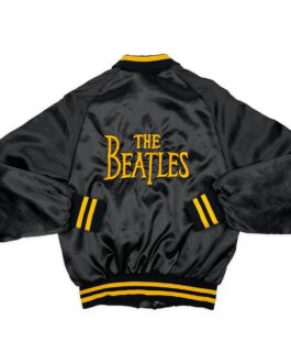 The Beatles 80s Bomber Satin Jacket