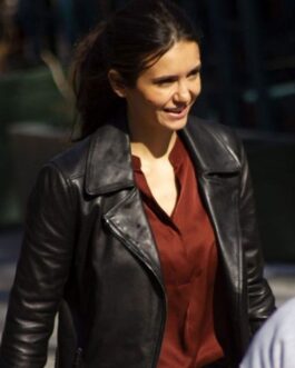 Nina Dobrev The Bricklayer Black Leather Jacket