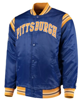 Pitt Panthers The Enforcer Royal Satin Jacket