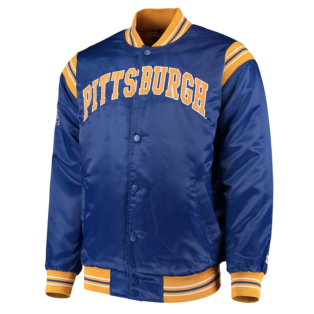 Pitt Panthers The Enforcer Royal Satin Jacket