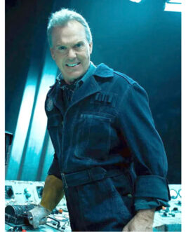 The Flash Michael Keaton Blue Cotton Jacket