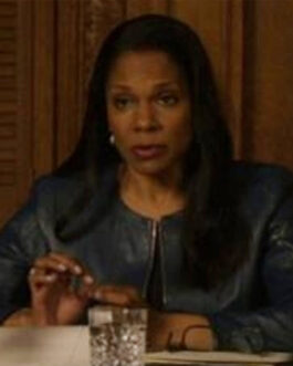 The Good Fight S03 Erica Tazel Blue Leather Jacket