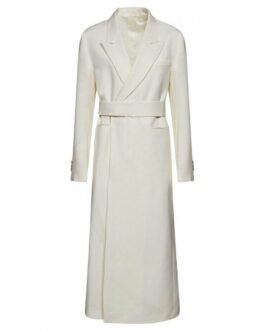 Ellen Barkin The Man from Toronto White Wool Coat