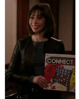 The Mindy Project S05 Cristin Milioti Leather Jacket
