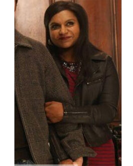 The Mindy Project S02 Mindy Kaling Black Leather Jacket
