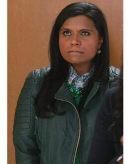 The Mindy Project S02 Mindy Kaling Green Leather Jacket