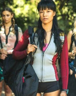 The Reef Stalked Ann Truong Gray and Red Jacket