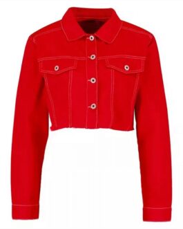 The Royal Treatment Laura Marano Cropped Red Jacket