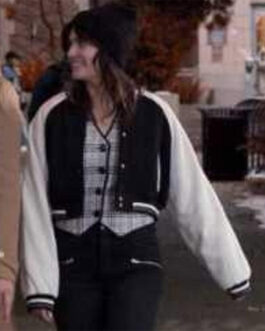 Midori Francis The Sex Lives of College Girls Cropped Varsity Jacket