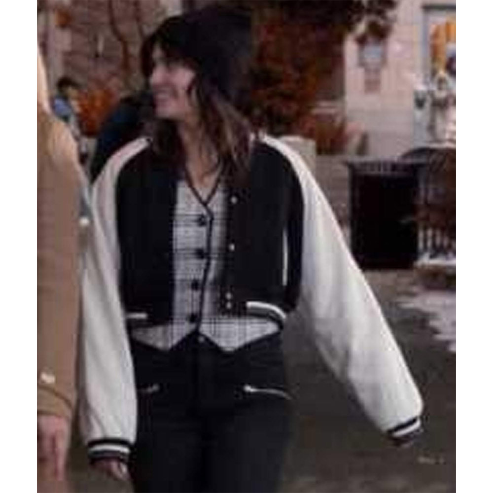 Midori Francis The Sex Lives of College Girls Cropped Varsity Jacket - Image 2