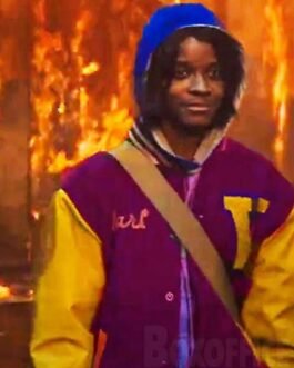 Letitia Wright The Silent Twins Letterman Maroon and Yellow Jacket