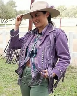 Donna Farizan The Today Show Purple Fringe Jacket