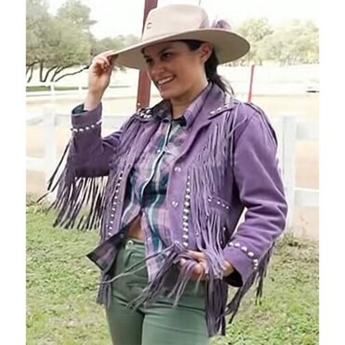 Donna Farizan The Today Show Purple Fringe Jacket - Image 2