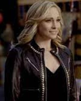 The Vampire Diaries S02 Candice King Studded Leather Jacket